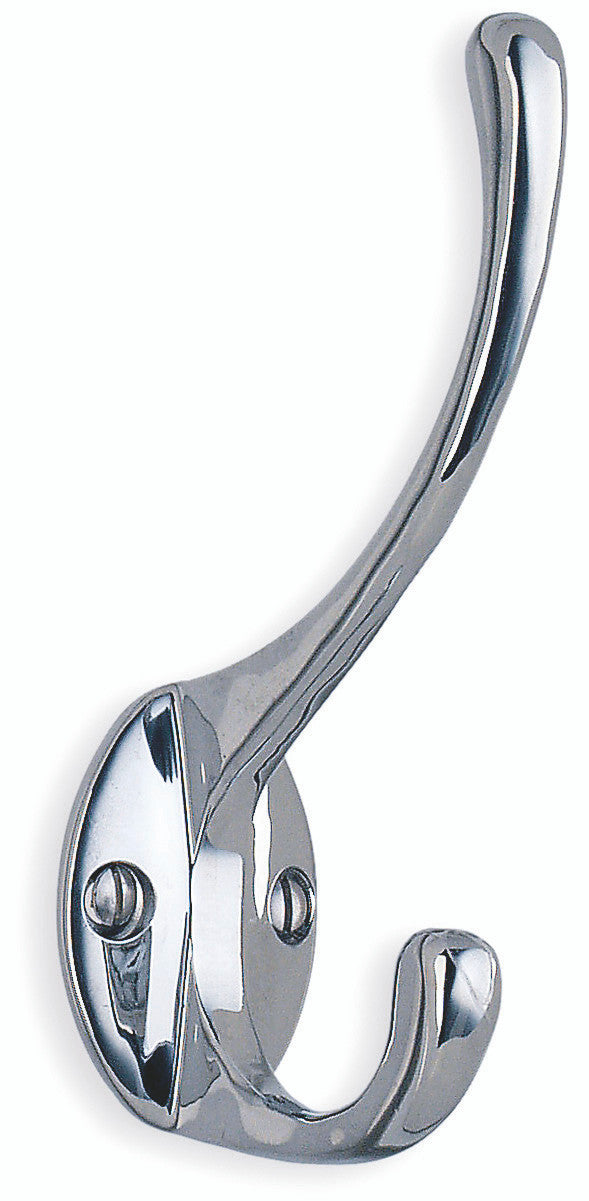 Smedbo BK247: 4-3/8" Beslagsboden Coat & Hat Wall Hook - Polished Chrome