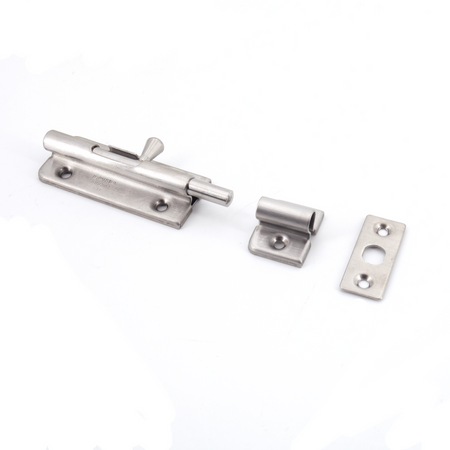 Sugatsune BL-60SS: 60mm Spring-Loaded Barrel Bolt - Satin Stainless Steel