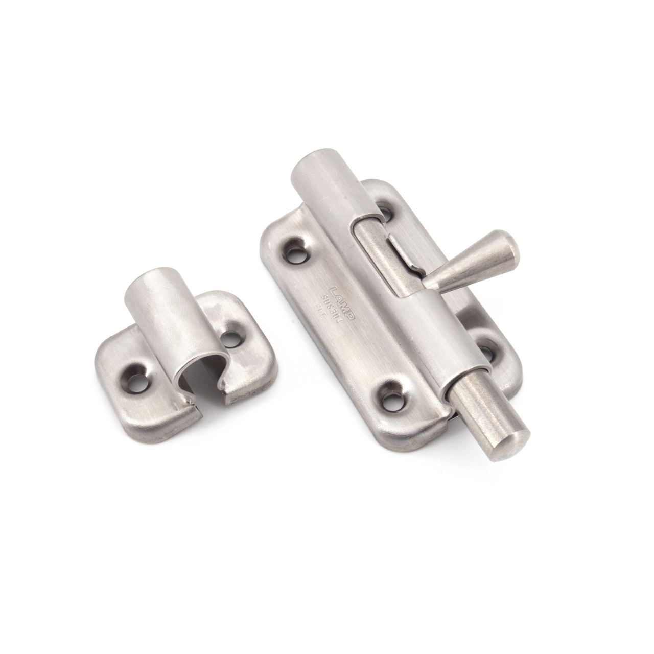 Sugatsune BLS-60: 60mm Spring-Loaded Barrel Slide Bolt - Satin Stainless Steel