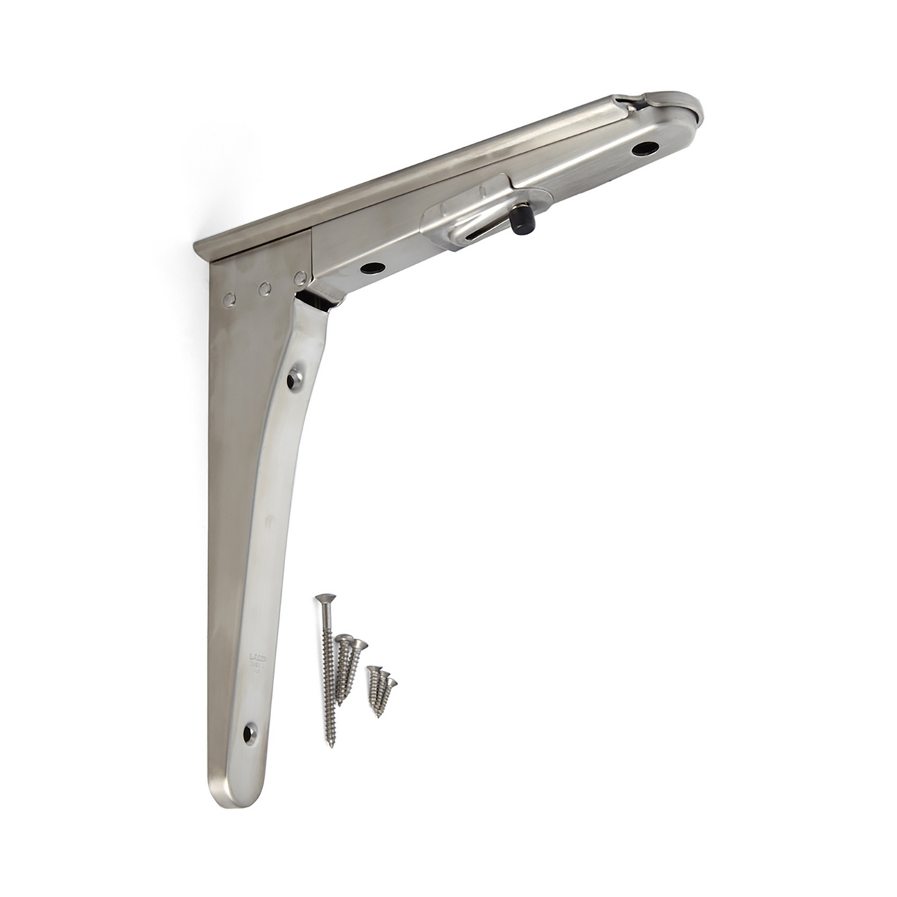 Sugatsune BOS-240: 240mm Folding Shelf Bracket - Satin Stainless Steel