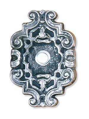 Hawk Hill BP16SP:  Ornate Door Bell - Satin Pewter
