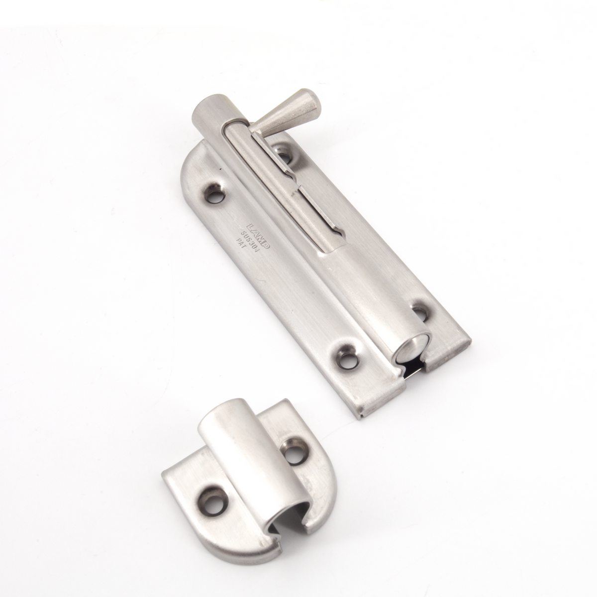 Sugatsune BSS2-90: 90mm Long-throw Spring-Loaded Barrel Bolt - Stainless Steel