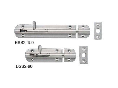 Sugatsune BSS2-150: 150mm Long-throw Spring-Loaded Barrel Bolt - Stainless Steel
