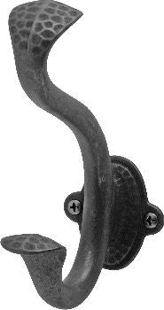Hickory P2175-BI: 5-1/16" Craftsman Signature Double Coat Hook - Black Iron