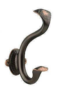 Hickory P2175-OBH: 5-1/16" Craftsman Double Coat Hook - Oil Rubbed Bronze Highlighted
