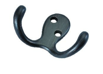 Hickory P27115-VB: 2" Utility Side-by- Side Double Coat Hook - Vintage Bronze