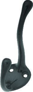 Hickory P27120-BL: 3-1/2" Utility Double Coat Hook w/Knob Ends - Black