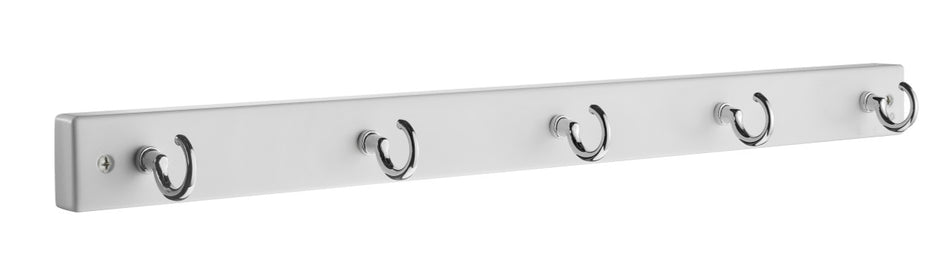 Smedbo BX1015: Beslagsboden 5 Hook Wall Rack - Antique Brass/White