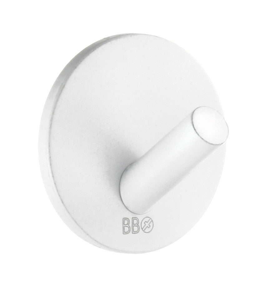 Smedbo BX1080/4: Beslagsboden Single Mini Wall Hook (4 pack) - White