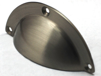 Cal Crystal C1700-US15A: 98mm Plain Bin Cabinet Pull - Pewter