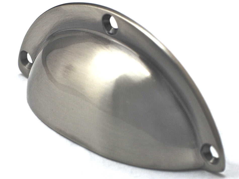 Cal Crystal C1700-US15: 98mm Plain Bin Cabinet Pull - Satin Nickel