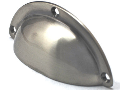 Cal Crystal C1700-US15: 98mm Plain Bin Cabinet Pull - Satin Nickel