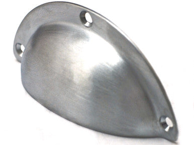 Cal Crystal C1700-US26D: 98mm Plain Bin Cabinet Pull - Satin Chrome