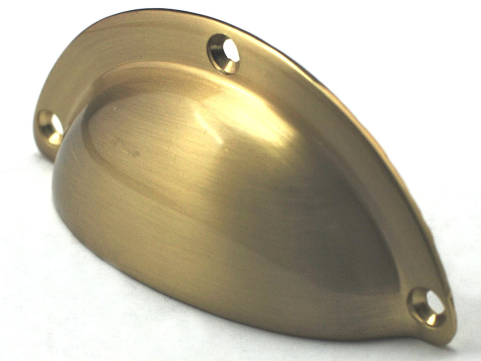 Cal Crystal C1700-US4: 98mm Plain Bin Cabinet Pull - Satin Brass