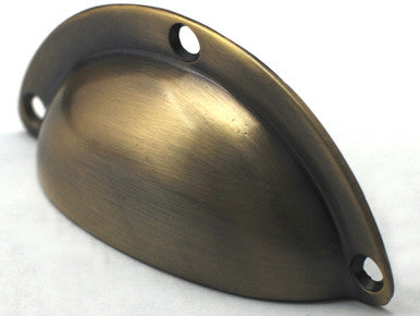 Cal Crystal C1700-US5: 98mm Plain Bin Cabinet Pull - Antique Brass