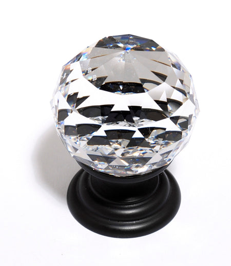 Alno C210-CLR/BRZ: 1-1/4" Swarovski Crystal Cabinet Knob - Bronze