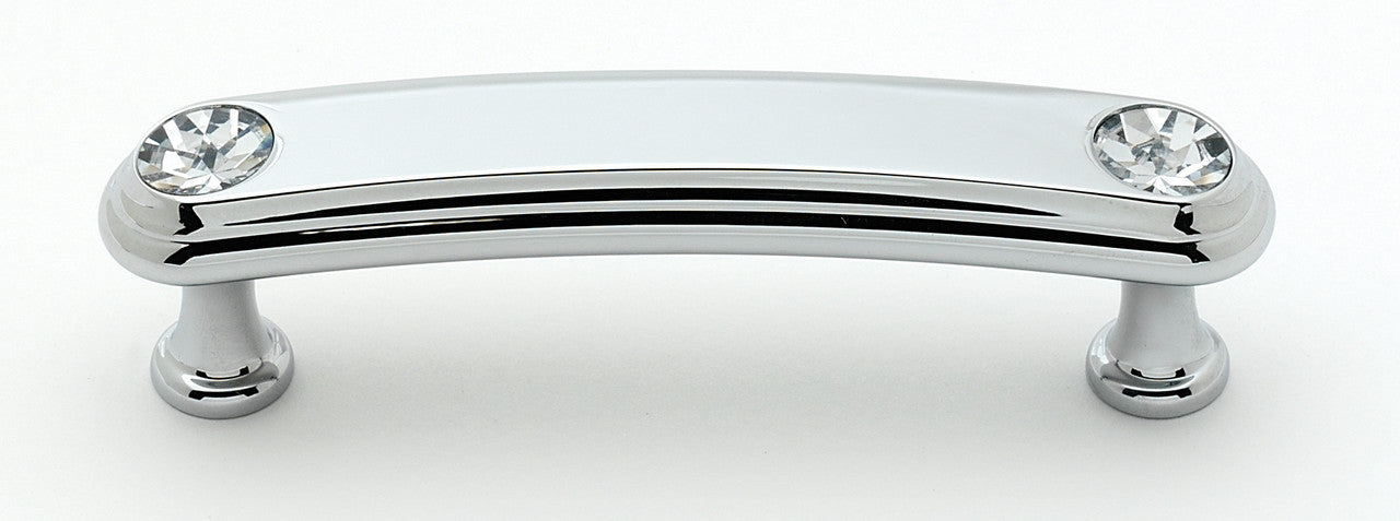 Alno C211-3-PC: 3" cc Swarovski Crystal Arch Bar Cabinet Pull - Polished Chrome