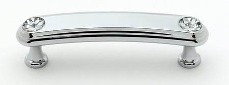 Alno C211-3-PC: 3" cc Swarovski Crystal Arch Bar Cabinet Pull - Polished Chrome
