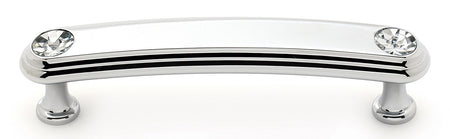 Alno C211-35-PC: 3-1/2" cc Swarovski Crystal Arch Bar Cabinet Pull - Polished Chrome
