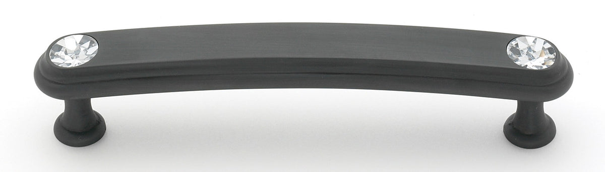 Alno C211-4-BRZ: 4" cc Swarovski Crystal Arch Bar Cabinet Pull - Bronze