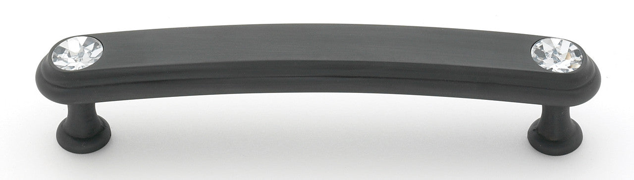 Alno C211-4-BRZ: 4" cc Swarovski Crystal Arch Bar Cabinet Pull - Bronze