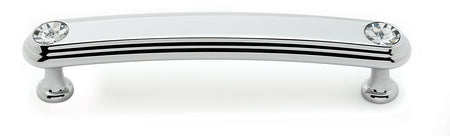 Alno C211-4-PC: 4" cc Swarovski Crystal Arch Bar Cabinet Pull - Polished Chrome