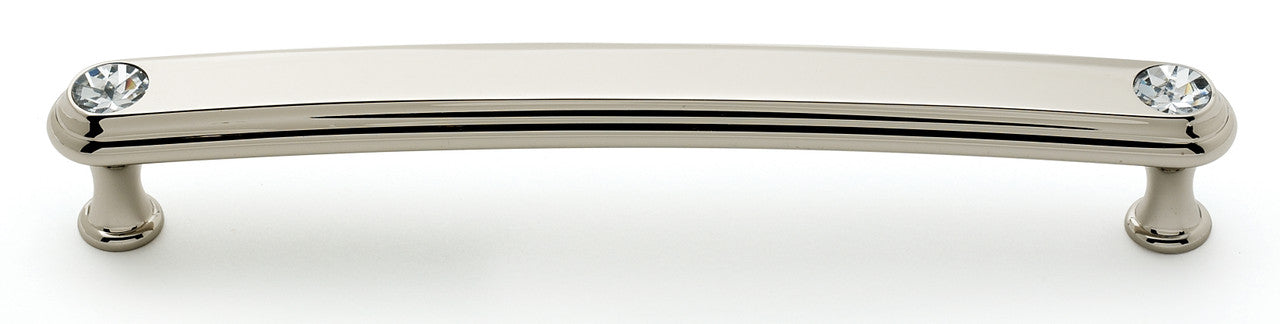 Alno C211-6-PN: 6" cc Swarovski Crystal Arch Bar Cabinet Pull - Polished Nickel