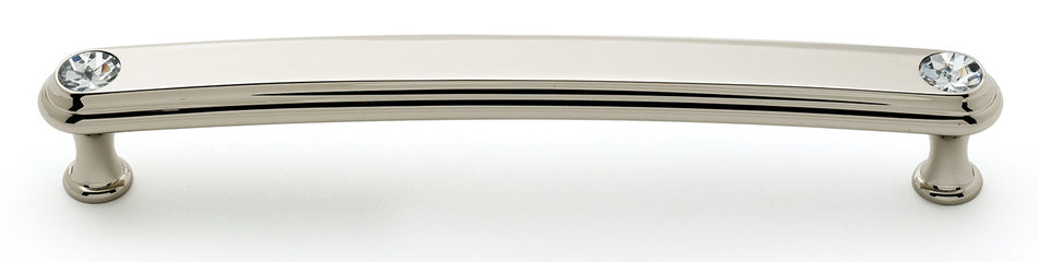 Alno C211-6-PN: 6" cc Swarovski Crystal Arch Bar Cabinet Pull - Polished Nickel