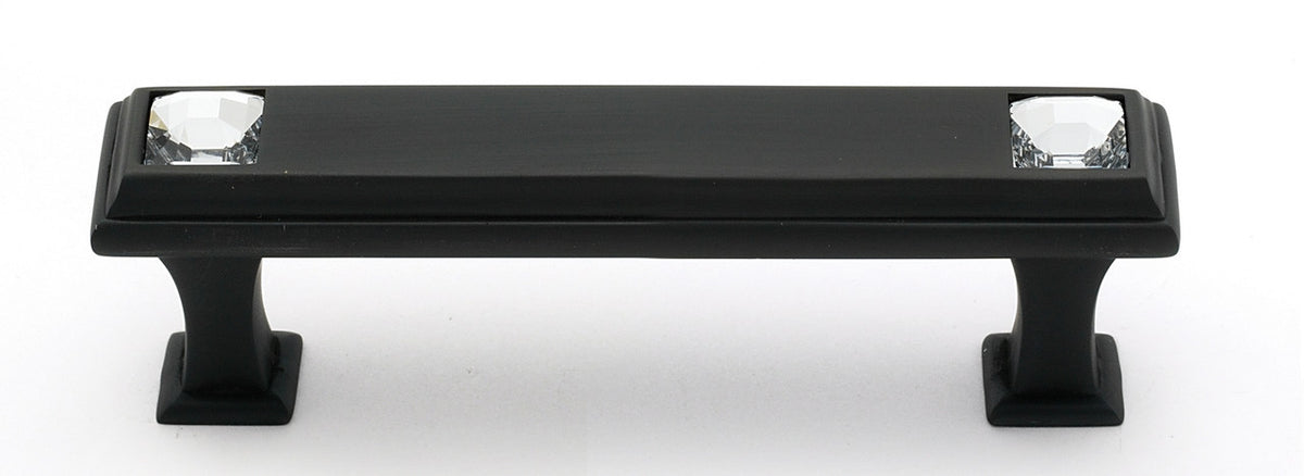 Alno C213-3-BRZ: 3" cc Swarovski Crystal Cabinet Pull - Bronze
