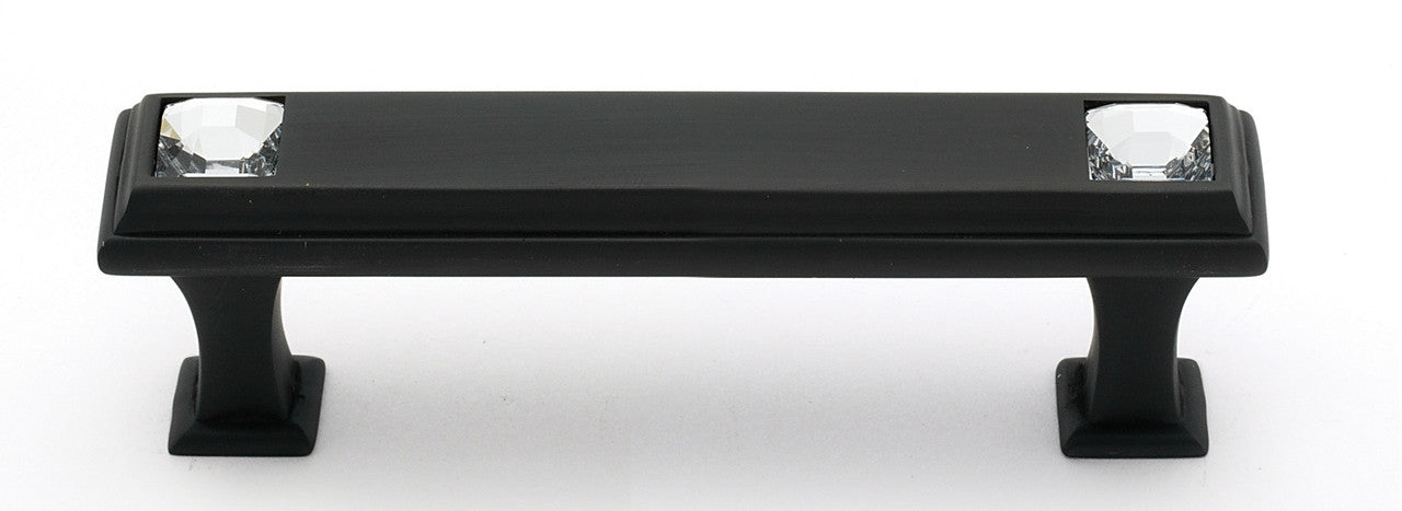 Alno C213-3-BRZ: 3" cc Swarovski Crystal Cabinet Pull - Bronze