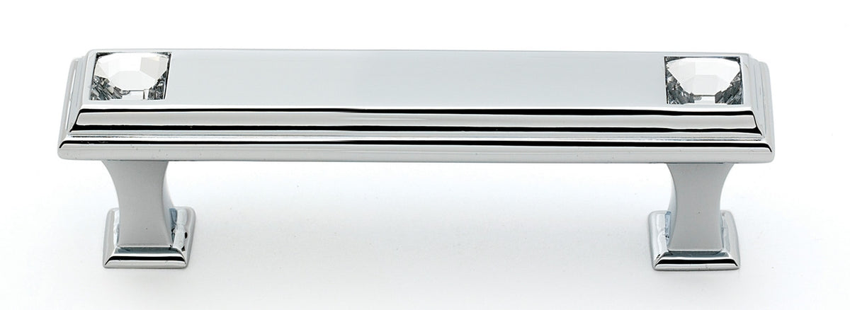 Alno C213-3-PC: 3" cc Swarovski Crystal Cabinet Pull - Polished Chrome