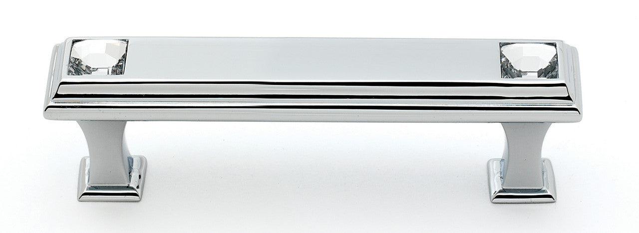 Alno C213-3-PC: 3" cc Swarovski Crystal Cabinet Pull - Polished Chrome