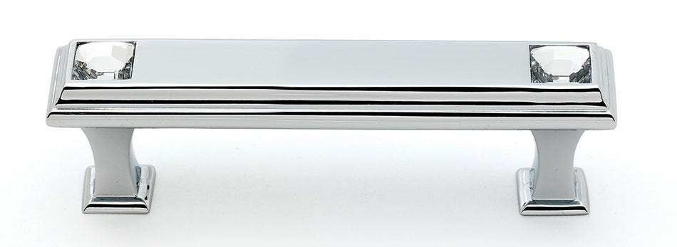 Alno C213-3-PC: 3" cc Swarovski Crystal Cabinet Pull - Polished Chrome