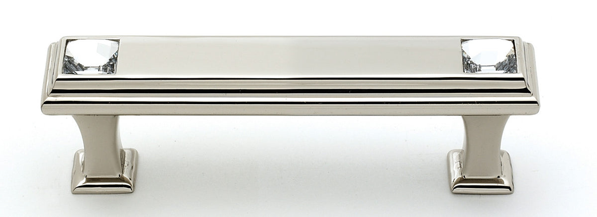 Alno C213-3-PN: 3" cc Swarovski Crystal Cabinet Pull - Polished Nickel