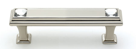 Alno C213-3-PN: 3" cc Swarovski Crystal Cabinet Pull - Polished Nickel