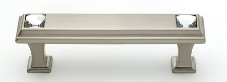 Alno C213-3-SN: 3" cc Swarovski Crystal Cabinet Pull - Satin Nickel