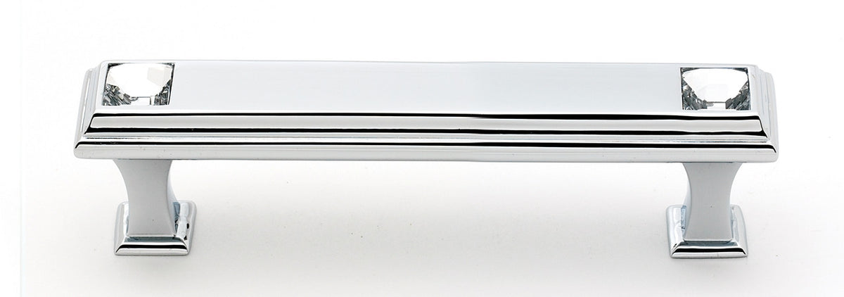 Alno C213-35-PC: 3-1/2" cc Swarovski Crystal Cabinet Pull - Polished Chrome