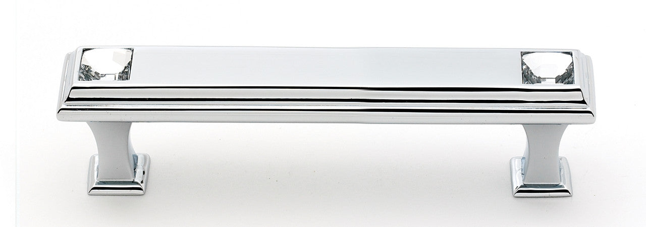 Alno C213-35-PC: 3-1/2" cc Swarovski Crystal Cabinet Pull - Polished Chrome