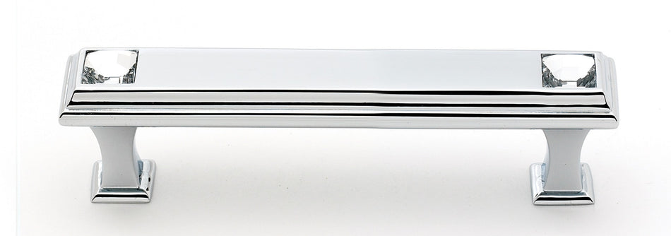 Alno C213-35-PC: 3-1/2" cc Swarovski Crystal Cabinet Pull - Polished Chrome