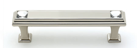 Alno C213-35-PN: 3-1/2" cc Swarovski Crystal Cabinet Pull - Polished Nickel