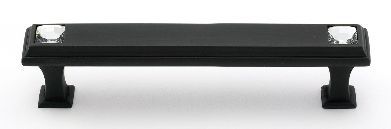 Alno C213-4-BRZ: 4" cc Swarovski Crystal Cabinet Pull - Bronze
