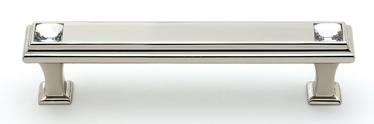 Alno C213-4-PN: 4" cc Swarovski Crystal Cabinet Pull - Polished Nickel