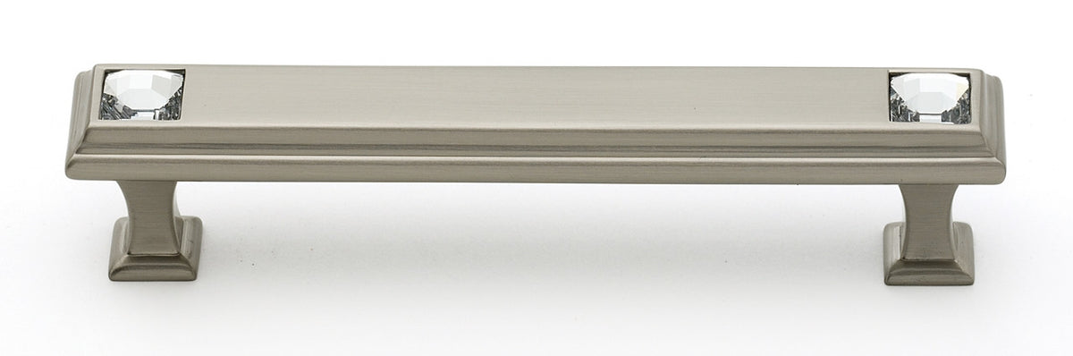 Alno C213-4-SN: 4" cc Swarovski Crystal Cabinet Pull - Satin Nickel