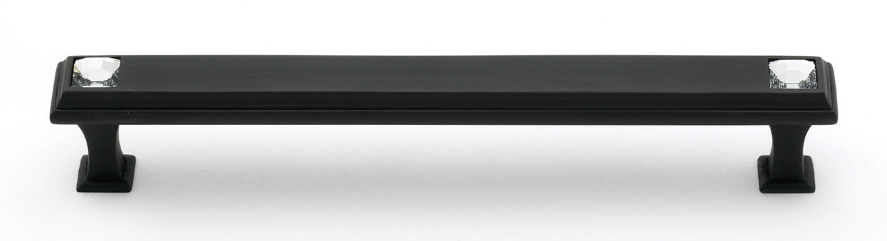 Alno C213-6-BRZ: 6" cc Swarovski Crystal Cabinet Pull - Bronze