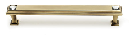Alno C213-6-PA: 6" cc Swarovski Crystal Cabinet Pull - Polished Antique