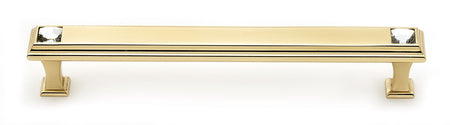 Alno C213-6-PB: 6" cc Swarovski Crystal Cabinet Pull - Polished Brass