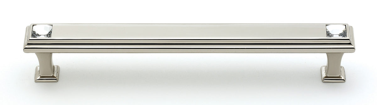 Alno C213-6-PN: 6" cc Swarovski Crystal Cabinet Pull - Polished Nickel