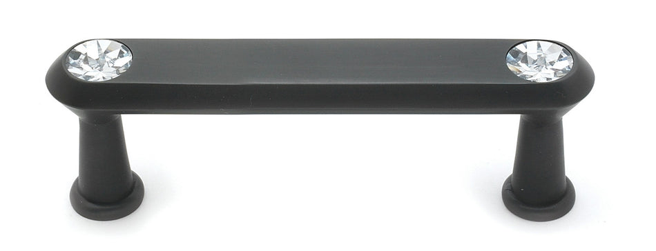Alno C214-3-BRZ: 3" cc Swarovski Crystal Flat Bar Cabinet Pull - Bronze