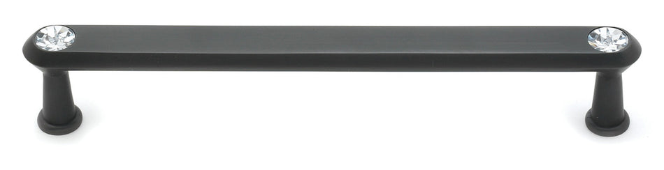 Alno C214-6-BRZ: 6" cc Swarovski Crystal Flat Bar Cabinet Pull - Bronze