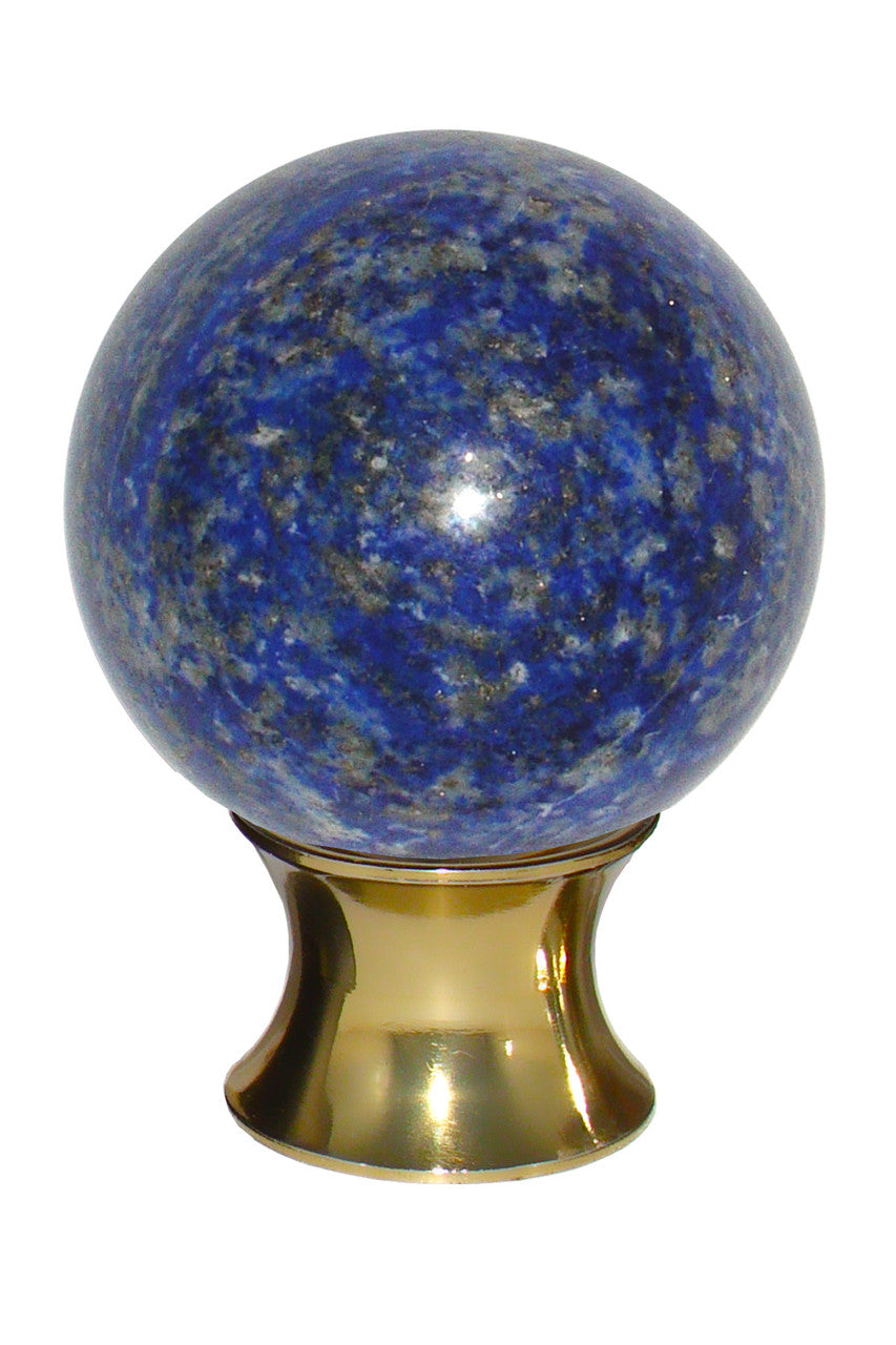 Myterra C35.LAPS.03: 35mm Lapis Sphere Cabinet Knob - Polished Brass